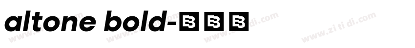 altone bold字体转换